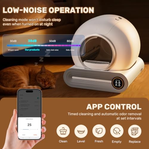 DuckSky Self Cleaning Litter Box, Enclosed Deodorizing Cat Box, App Control - Image 7