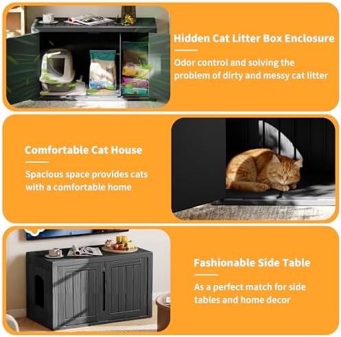 Cat Litter Box Enclosure, Indoor Outdoor Cat House - Image 3