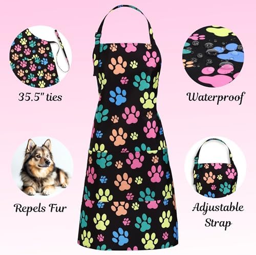 Plum Hill Waterproof Dog Grooming Apron, Groomer Apparel, Pet Washing Smocks - Image 5