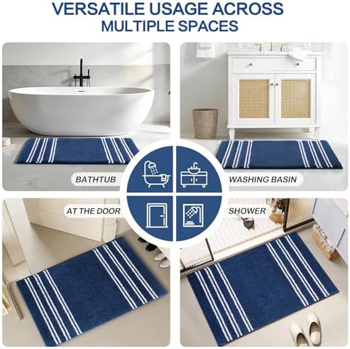 Kmson Bathroom Rugs Mat, Non-Slip Fluffy Thick Water Absorbent Microfiber Mat - Image 7