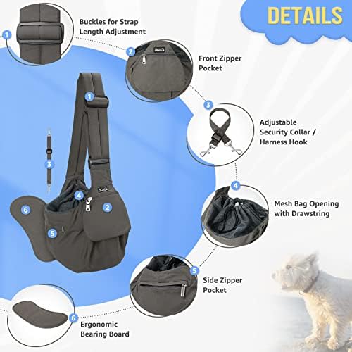 SlowTon Pet Carrier, Hard Bottom Support & Adjustable Padded Shoulder Strap - Image 2