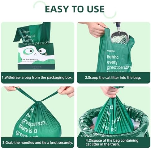 270 Count Cat Poop Bags with Handles, Disposable Litter Bags - Image 6