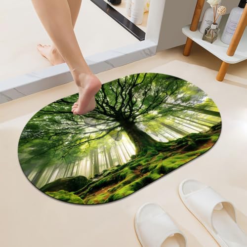 Ancient-Forest- Super Absorbent Quick-Drying Bathroom Mat Rug, Rubber Non-Slip by Unknown