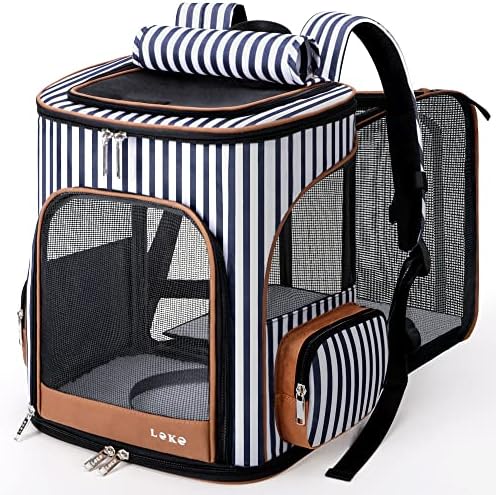 Lekereise Pet Carrier Backpack Expandable Cat Backpack Carrier by Lekereise