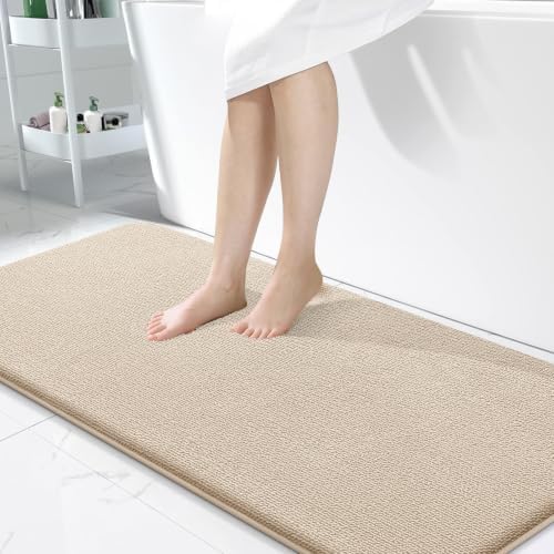 OLANLY Memory Foam Bathroom Runner Rugs 50x30, Absorbent Long Mat by OLANLY