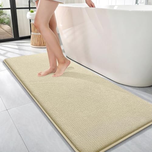 OLANLY Memory Foam Bathroom Runner Rug 47x17, Absorbent Long Bath Mat by OLANLY
