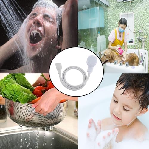 2m/6.56ft Sink Spray Rubber Hose Portable Sink Hose Faucet Sprayer Shampoo - Image 6