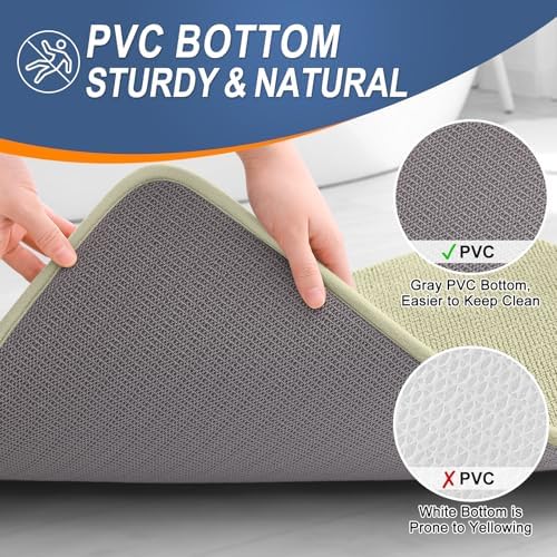 OLANLY Memory Foam Small Bathroom Rugs 24x16, Absorbent Bath Mat - Image 4