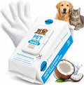 Pet Glove Wipes for Dogs & Cats, Thick Moisturizing Fur Care, Picks Up Loose Fur by Unknown