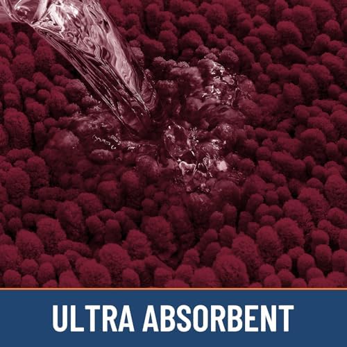 Smiry Bathroom Rugs 47X17, Extra Soft Rubber Backing Chenille Bath Mats - Image 5