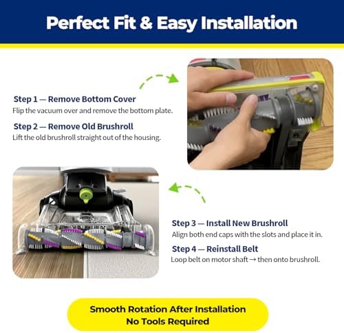 Brush Roll&2Belts Kit for Bissell CleanView Swivel Rewind Vacuums Fits 2252 - Image 3