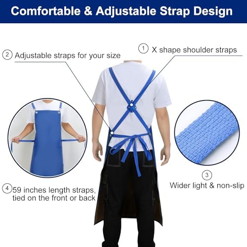 SHEOMERN Heavy Duty Vinyl Industrial Anti-Tear Apron, Chemical Resistant - Image 5
