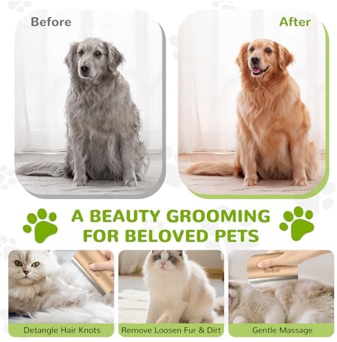 Pawaboo Deshedding Brush for Dogs & Cats, Dog Hair Removal Comb - Image 5