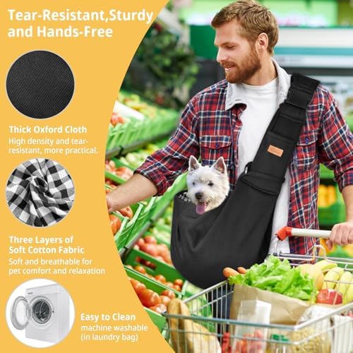 CUBY Dog and Cat Sling Carrier, Hand-Free Dog Carrier Slings - Image 4