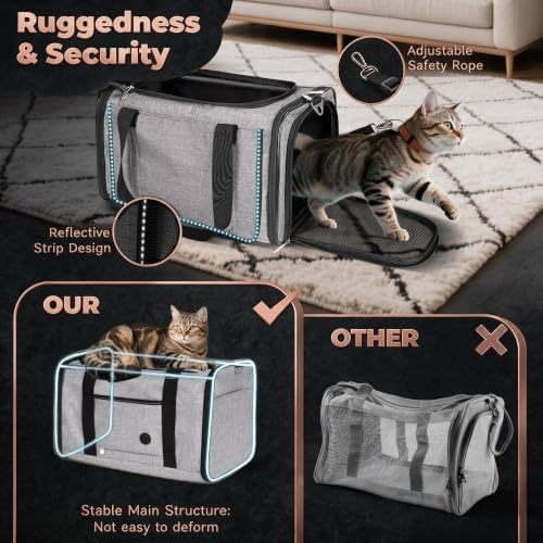 YUDODO 25lbs Cat Carrier Lightproof Soft Sided Pet Carrier - Image 5