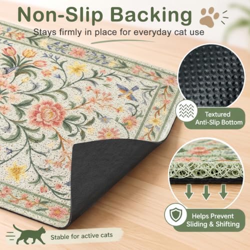Unicorn Catcher 33"x22" Cat Litter Mat Non-Slip Washable Litter Box Mat - Image 3