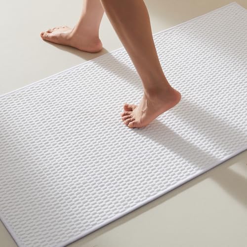 TYUU Bathroom Rugs Non Slip Washable, Super Absorbent Thin Bath Mat Quick Dry by TYUU