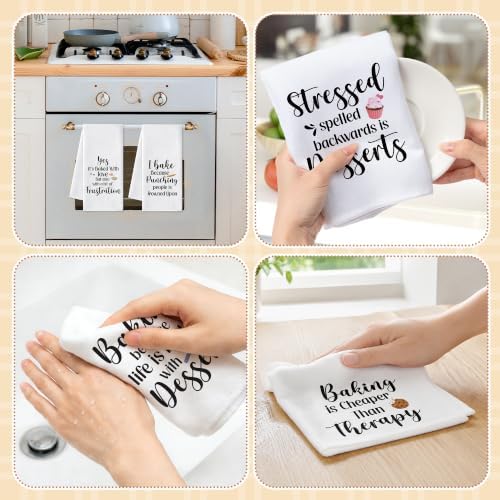 Funny Baking Hand Towels, 6 Pack Printed Dish Towels - Image 4