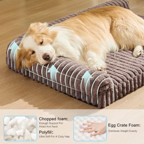 Orthopedic Large Dog Bed Furry Pet Bed, Washable Cover 42''X28'' - Image 4