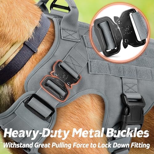 rabbitgoo Tactical Dog Harness for Large, Heavy Duty Military No Pull Vest - Image 3