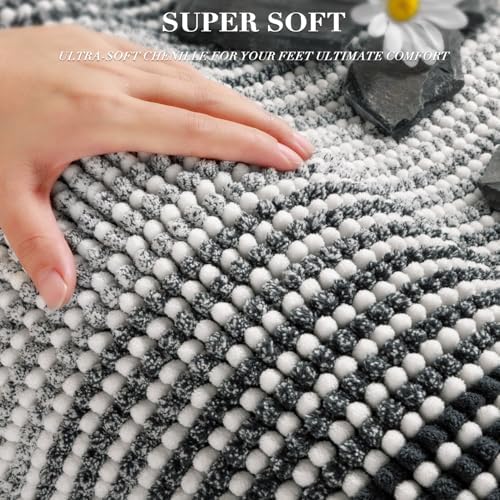 BSICPRO Bathroom Rugs Sets 2 Piece, Non Slip Striped Bath Mats - Image 2