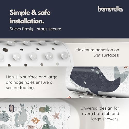 homerella Bathtub Mat Non Slip Kids 40x16 Baby Bath Mat Non Slip Anti Mold - Image 4
