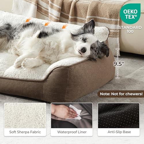 XL Extra Thick Orthopedic Bolster Dog Bed - Image 5