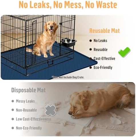 Silicone Dog Bed Mat 51"x 25.6" Crate Mat - Image 3