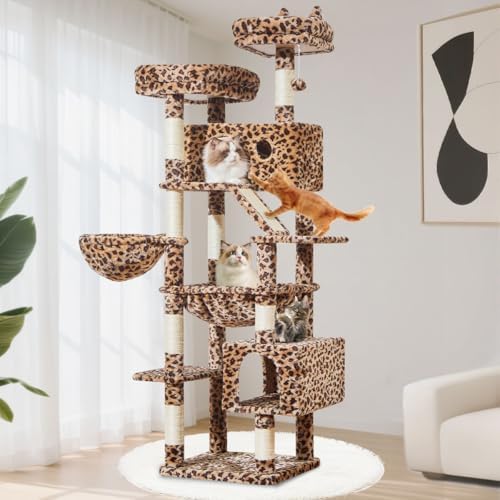 Taoqimiao Cat Tree, 71 in Extra Large Cat Tower by Taoqimiao