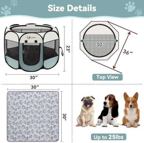 Sieidihit Dog Cat Playpen Tent Crate Cage - Image 2