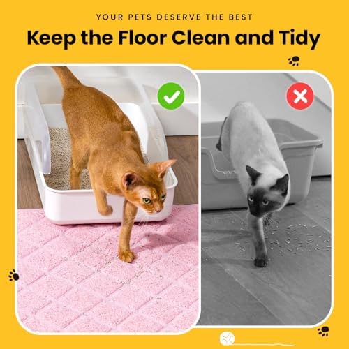 Conlun Cat Litter Mat Litter Trapping Mat, Less Waste Cat Litter Box Mat - Image 4