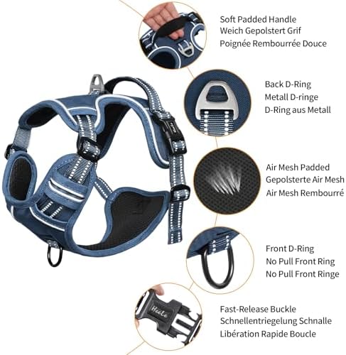 HEELE Dog Harness for Large Dogs No Pull Dog Vest Harness for Large Dog - Image 2