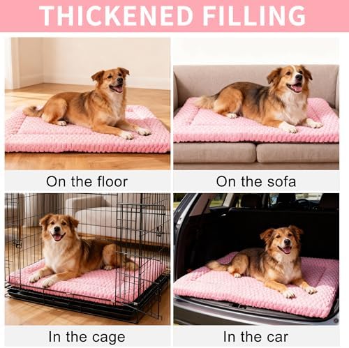 Dog Bed Mat, Reversible & Ultra Soft Kennel Pad-Machine Washable Pet Bed - Image 7