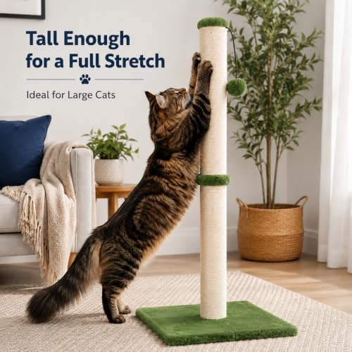 Dimaka Tall Cat Scratching Post, Claw Scratcher - Image 3