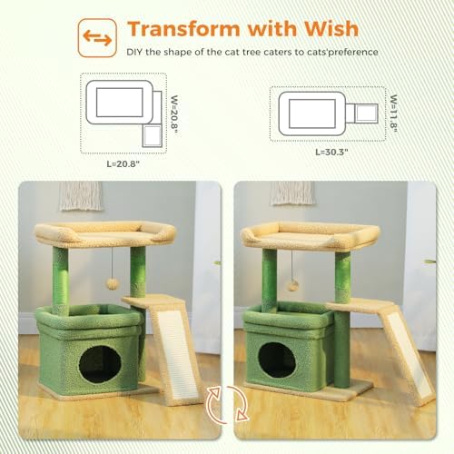 PEQULTI Small Cat Tree Tower for Indoor Cats - Image 3