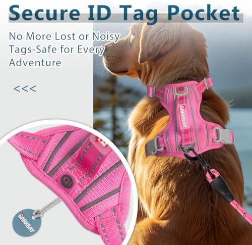 BARKBAY No Pull Dog Harness for Large Dogs, ID Tag Holder Dog Vest - Image 3