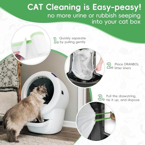 60 Count Cat Litter Bags for Litter Box Robot 4/3/5, Pre-Separated Thick - Image 6