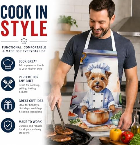 Caroline's Treasures Norfolk Terrier The Chef Apron Cooking Kitchen Server - Image 2