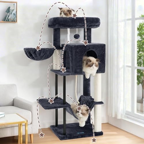 Gitelsnour Cat Tree, Cat Tower for Indoor Cats, 43.3 inch Cat Tree Tower - Image 6