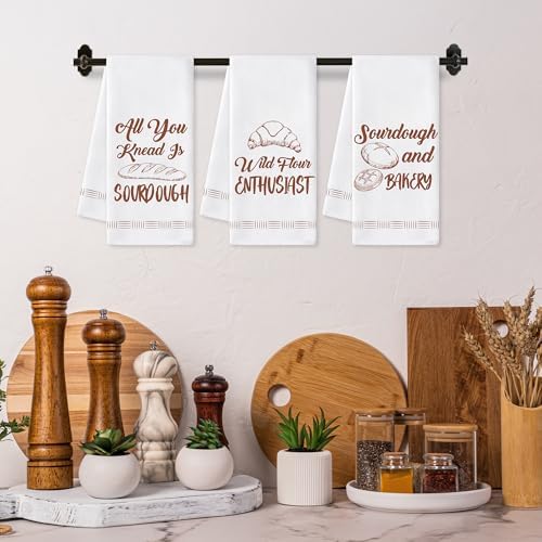 Sourdough Kitchen Hand Towels, 6 Pack Funny Polyester Dishcloth Set - Image 5