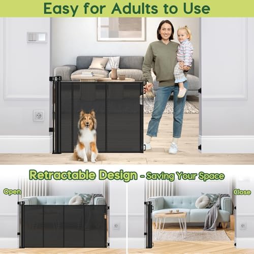 Reinforced 55" Wide Retractable Baby Gates - Image 5
