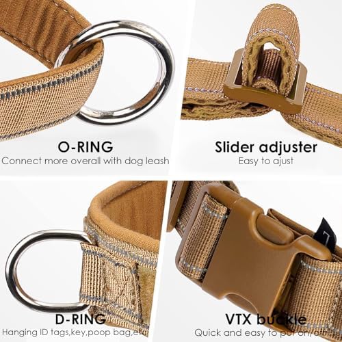 No Pull Dog Harness for Medium Large Dogs, Reflective Escape Proof Adjustable - Image 2