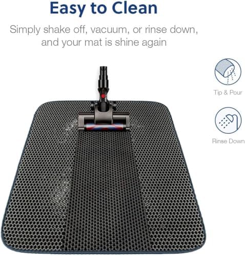 WePet Cat Litter Mat, Kitty Litter Trapping Mat, Honeycomb Double Layer Mats - Image 6