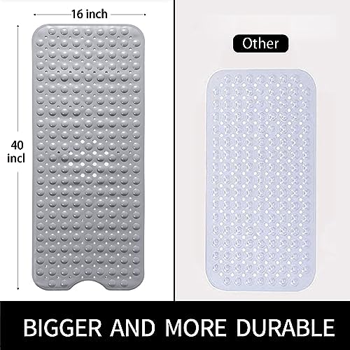 Non Slip Bathtub Shower Mat, Extra Long Bath Mat - Image 4
