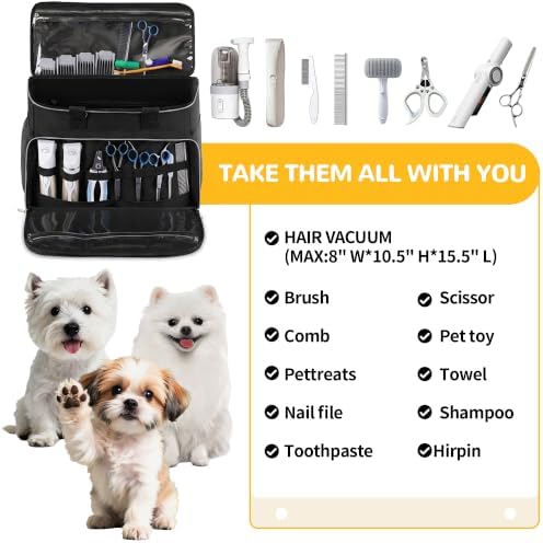Dog Cat Grooming Bag for Vacuum, Dog Grooming Kit Supplies - Image 4