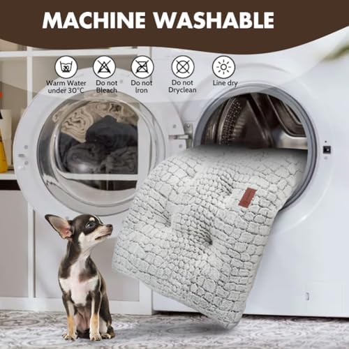 Dog Bed Crate Pad for Small Dogs 24"x18" Coffee - Image 5