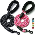 2 Pack Dog Leash, Heavy Duty Nylon Rope Pet Leashes by BOOMIBOO