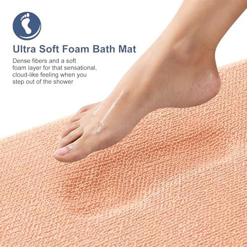 OLANLY Memory Foam Small Bathroom Rugs 24x16, Absorbent Bath Mat - Image 2
