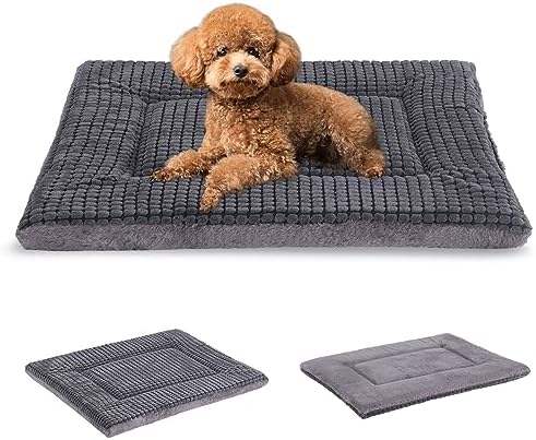 BVAGSS Reversible Dog Crate Pad, Memory Foam Pet Bed Mat, Soft Warm Machine by BVAGSS