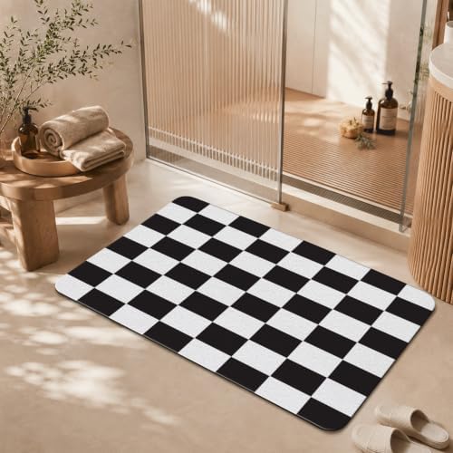 Natural Diatomaceous Earth Bath Mat, Ultra Thin Quick Dry Floor Rug - Image 2